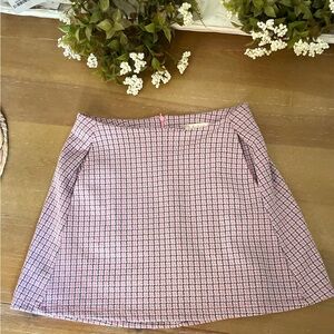 Altar’d State plaid mini skirt.  Pink/black size small